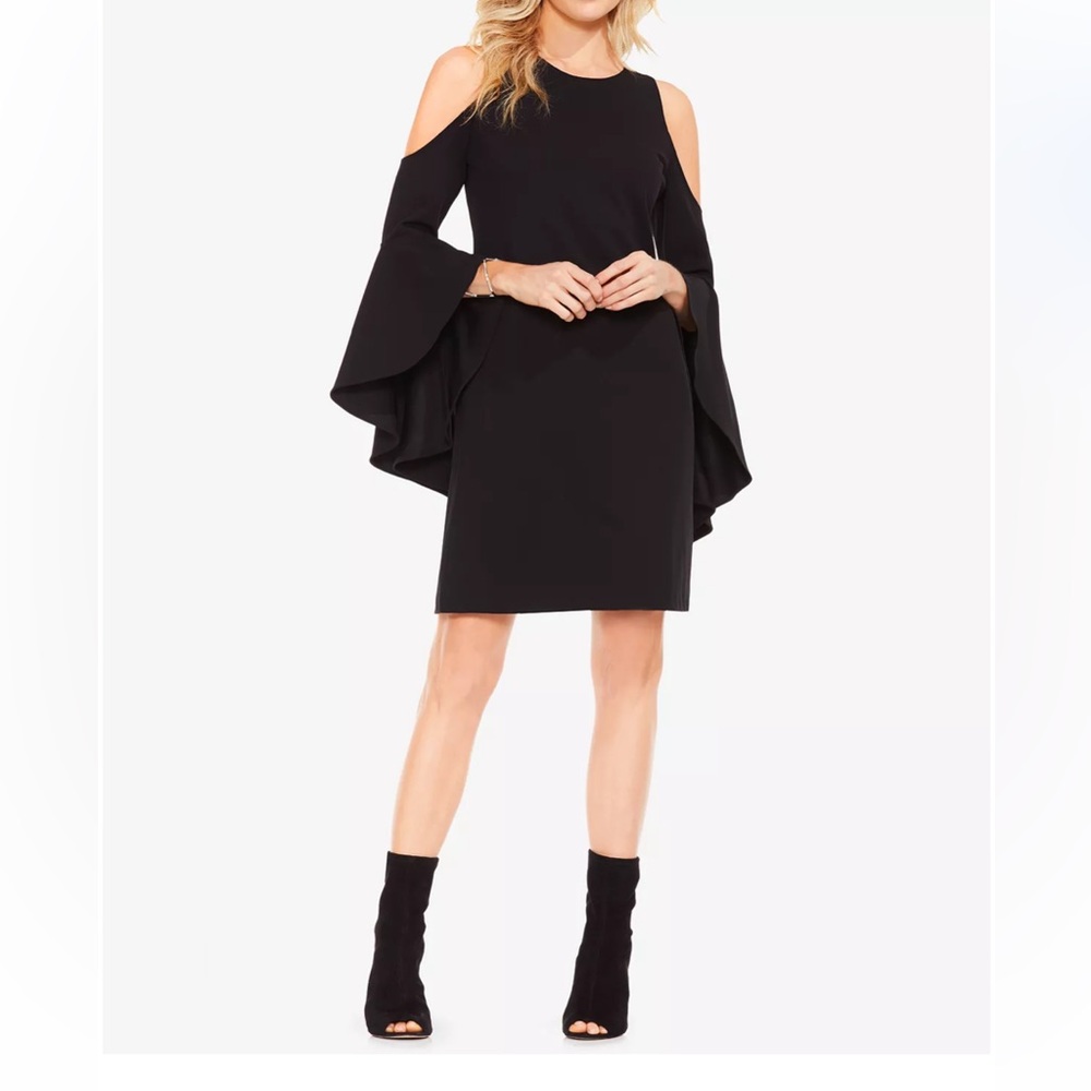 Vince Camuto Bell-Sleeve Cold-Shoulder Dress size medium